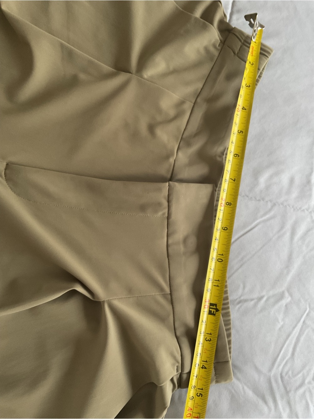 Athleta Women’s Size 10 Olive Green Wide Leg Stretch Pants Pull On - Picture 13 of 14